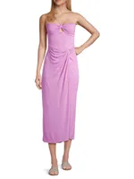 Aya Jersey Halter Midi-Dress