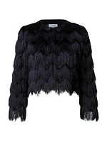 Cropped Fringe Jacket