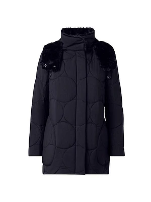 Parka Quilted Faux Fur Coat