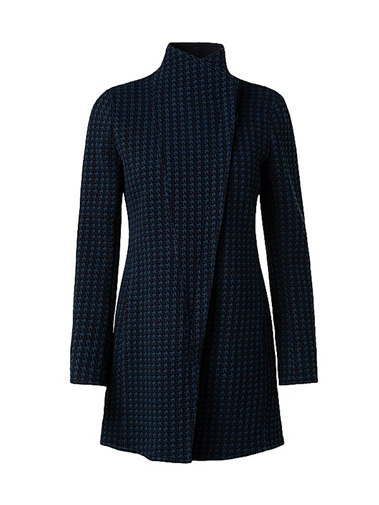 Houndstooth Cotton-Blend Jacket
