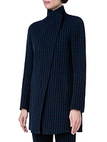 Houndstooth Cotton-Blend Jacket