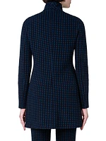 Houndstooth Cotton-Blend Jacket