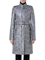 Lacquered Tweed Coat