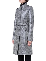 Lacquered Tweed Coat