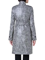 Lacquered Tweed Coat