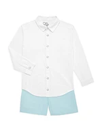 Little Boy's Poplin Long-Sleeve Button-Up Shirt