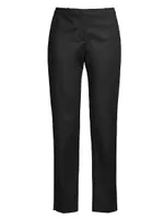 High-Rise Straight-Leg Trousers