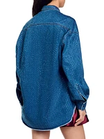 Denim Shirt with Rhinestones