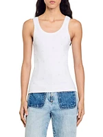 Vest Top with Rhinestones