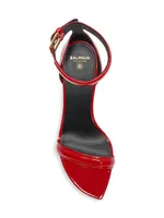 Moneta 95MM Patent Leather Sculptural Sandals