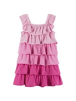 Little Girl's Tiered Ombré Ruffle Dress