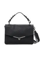 Valentina Leather Flap Satchel