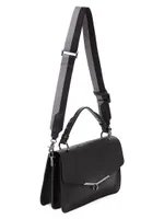 Valentina Leather Flap Satchel