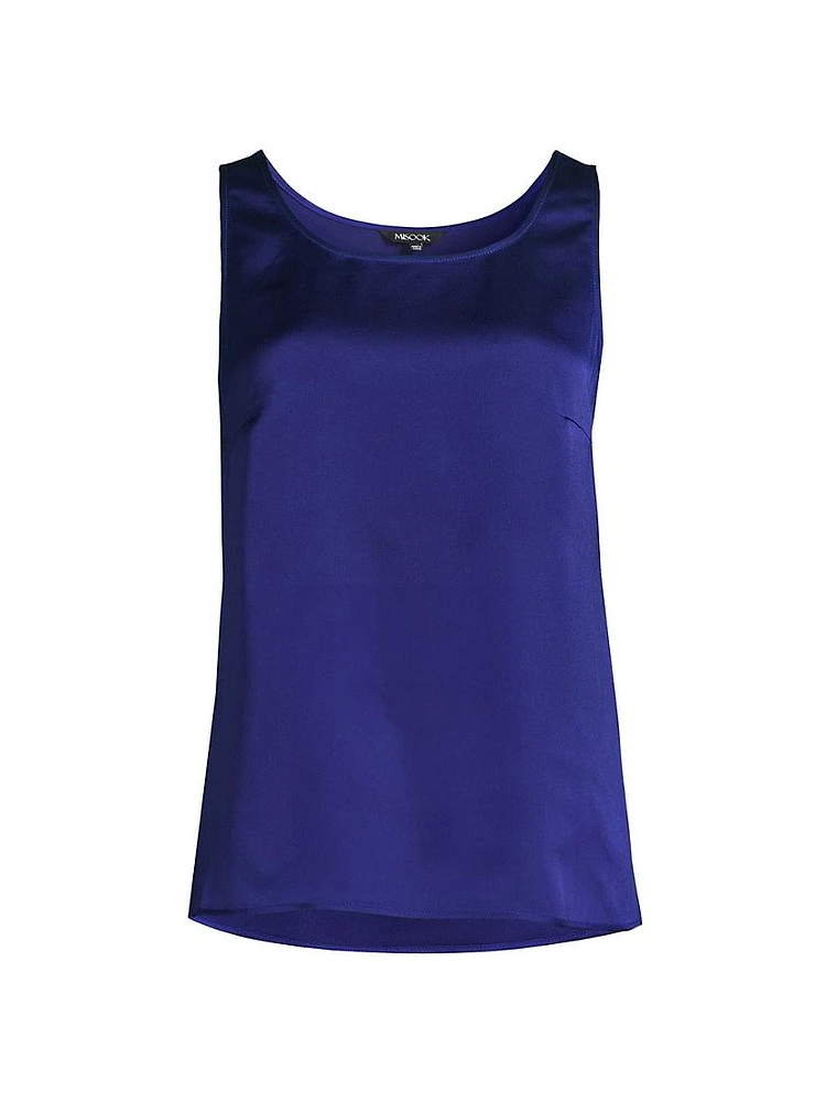 Scoopneck Crepe De Chine Tank