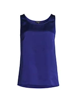 Scoopneck Crepe De Chine Tank