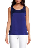 Scoopneck Crepe De Chine Tank