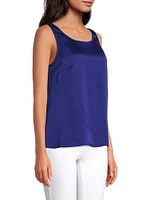 Scoopneck Crepe De Chine Tank