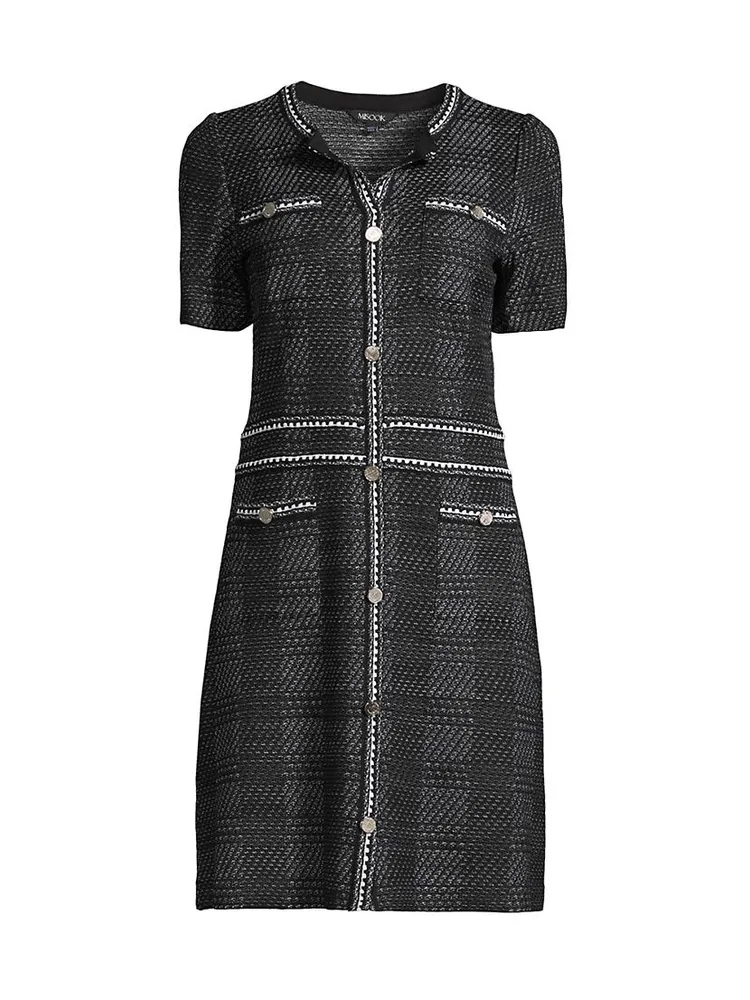 Plaid Tweed Sheath Dress