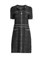 Plaid Tweed Sheath Dress