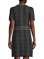 Plaid Tweed Sheath Dress