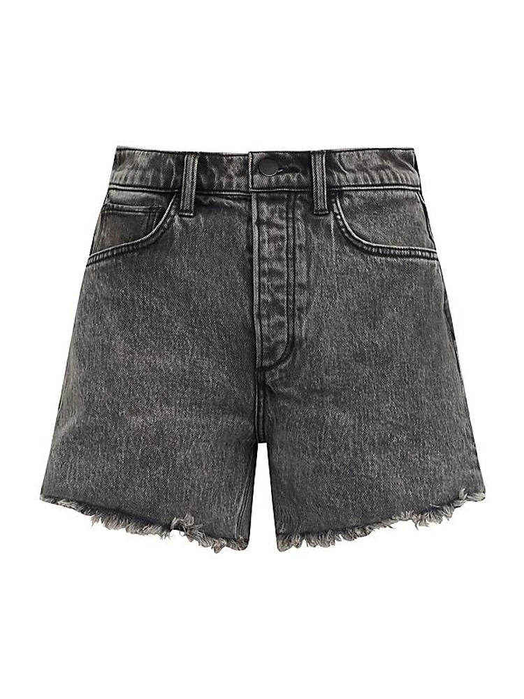 The Alex High-Rise Frayed Denim Shorts