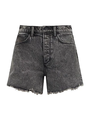 The Alex High-Rise Frayed Denim Shorts