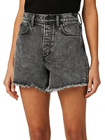 The Alex High-Rise Frayed Denim Shorts