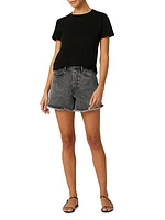 The Alex High-Rise Frayed Denim Shorts