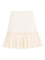 Amie Embroidered Frill Miniskirt