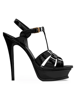Tribute Platform Sandals Patent Leather