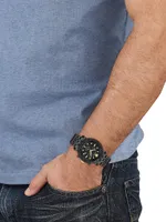 V-Chrono Black Stainless Steel Chronograph Watch