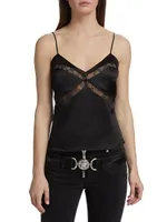 Silk Lace-Paneled Camisole