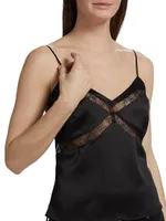 Silk Lace-Paneled Camisole