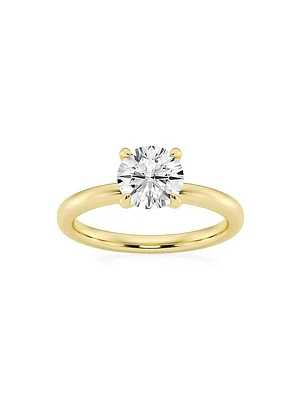 14K Yellow Gold & 1.5 TCW Round Lab-Grown Diamond Engagement Ring