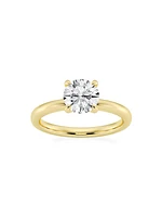 14K Yellow Gold & 1.5 TCW Round Lab-Grown Diamond Engagement Ring