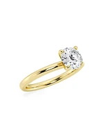 14K Yellow Gold & 1.5 TCW Round Lab-Grown Diamond Engagement Ring