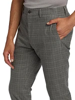 Slim-Fit Plaid Trousers