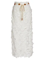 Raie Lace Flower Maxi Skirt