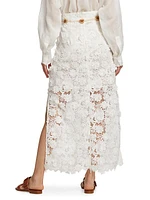 Raie Lace Flower Maxi Skirt