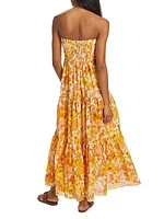 Raie Strapless Tie-Front Maxi Dress