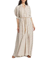 Devi Striped Swing Maxi Dress