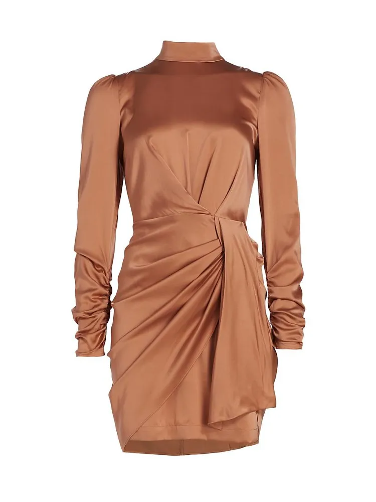 Draped Silk Minidress