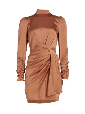 Draped Silk Minidress