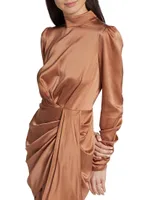 Draped Silk Minidress