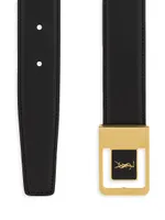 Female Buckle Belt Lacquered Leather