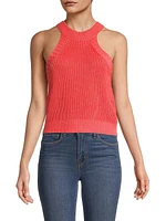 Linen Halterneck Tank Top