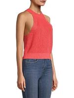 Linen Halterneck Tank Top