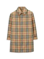 Boy's Reversible Check Car Coat