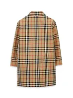 Boy's Reversible Check Car Coat