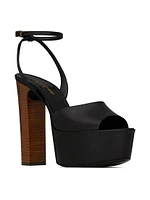 Jodie Platform Sandals Shiny Leather